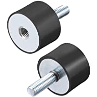 sourcing map Soportes de goma m8 amortiguadores anti vibraciones aislantes 30mm x 20mm 4 unids